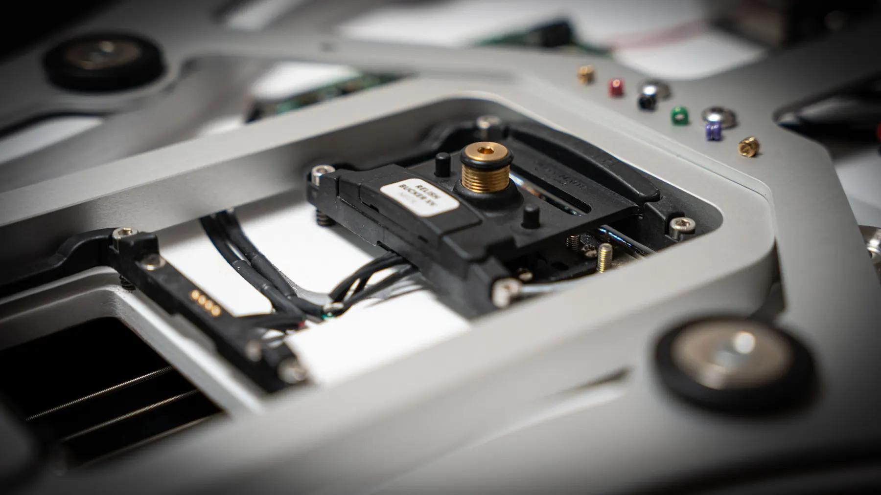 Close-up of a device developed by Peppertree
