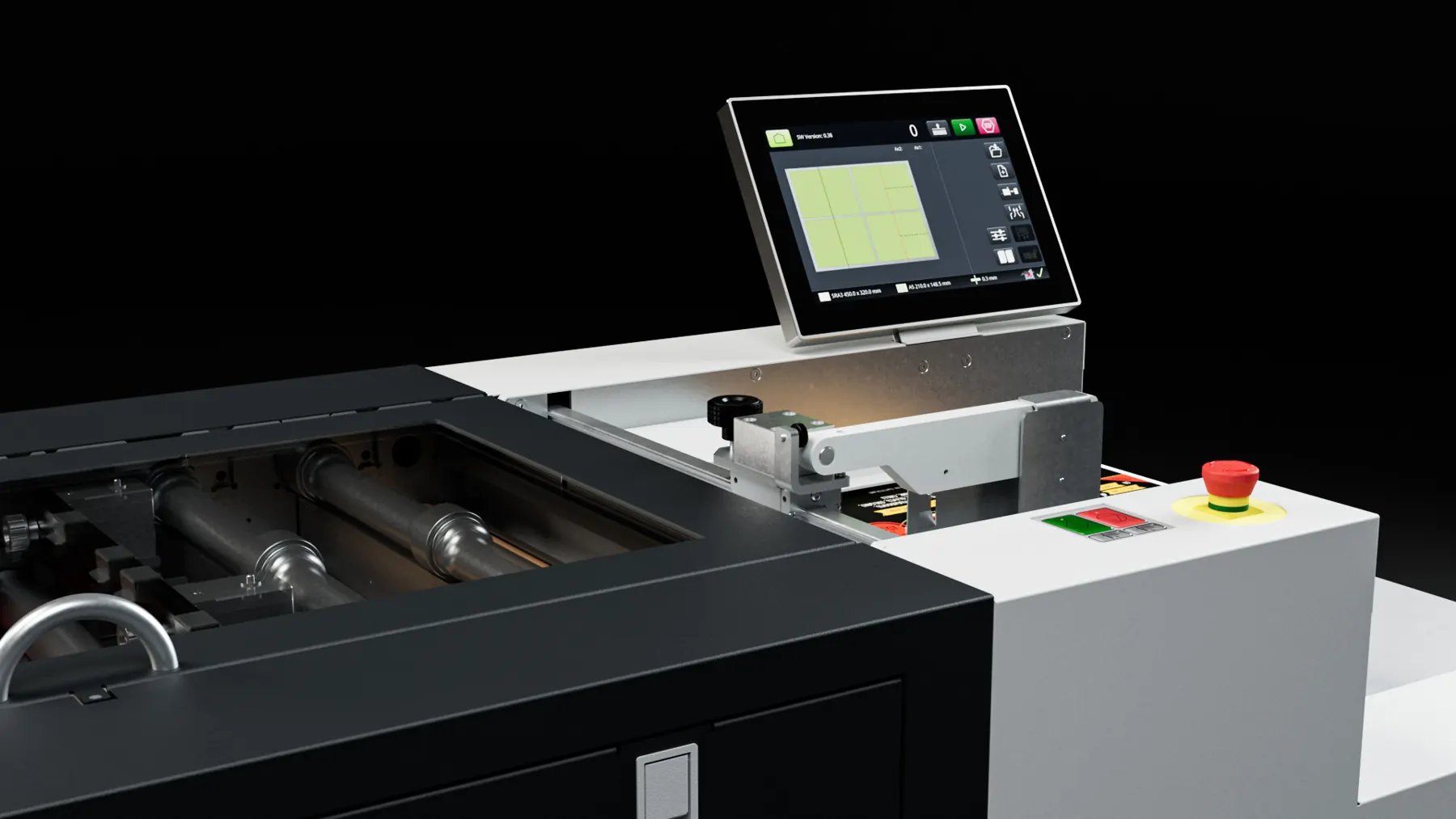 Multigraf Multifinisher CPC375 PRO with touch display – still from the 3D animation