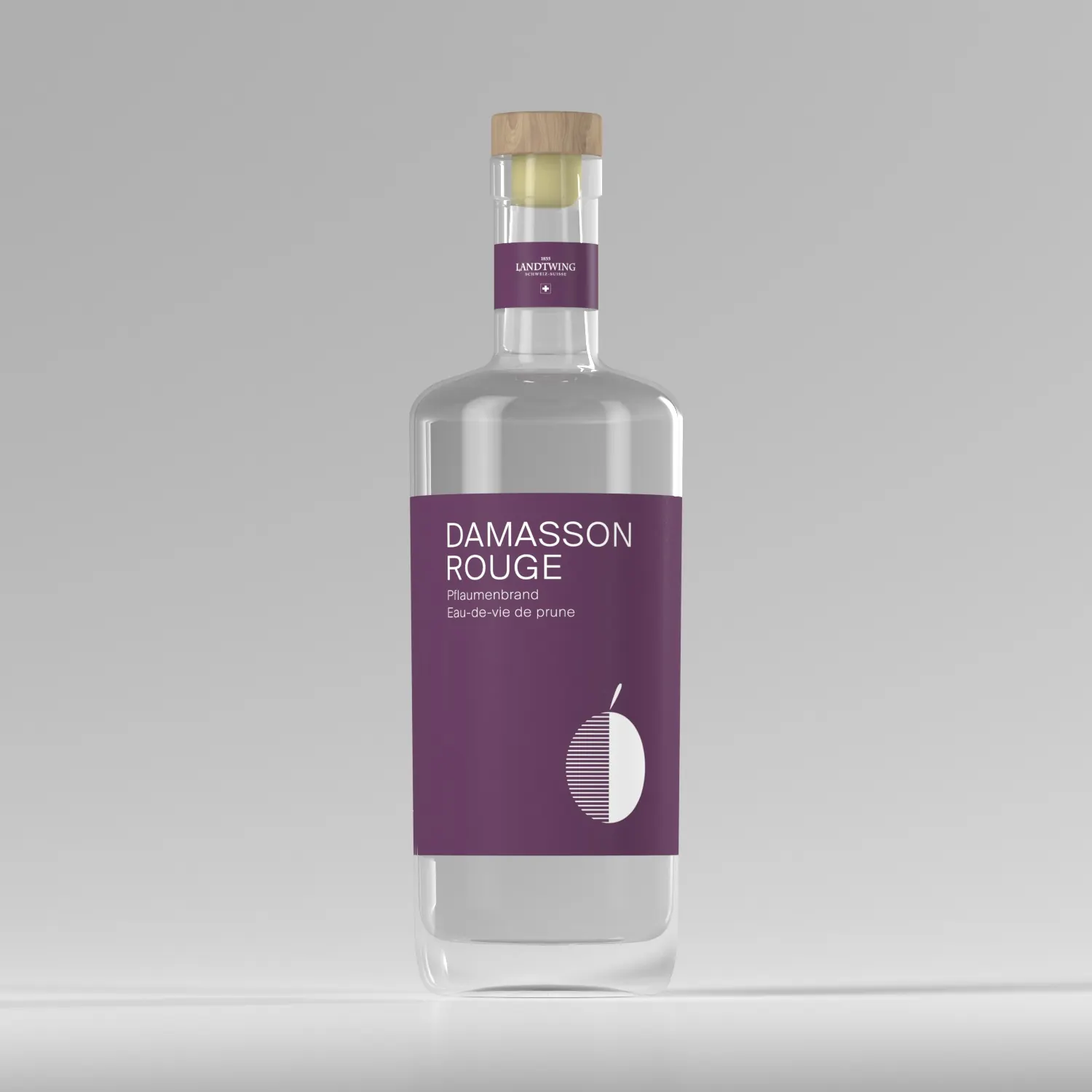 Landtwing Damassone Rouge bottle – 3D product visualisation