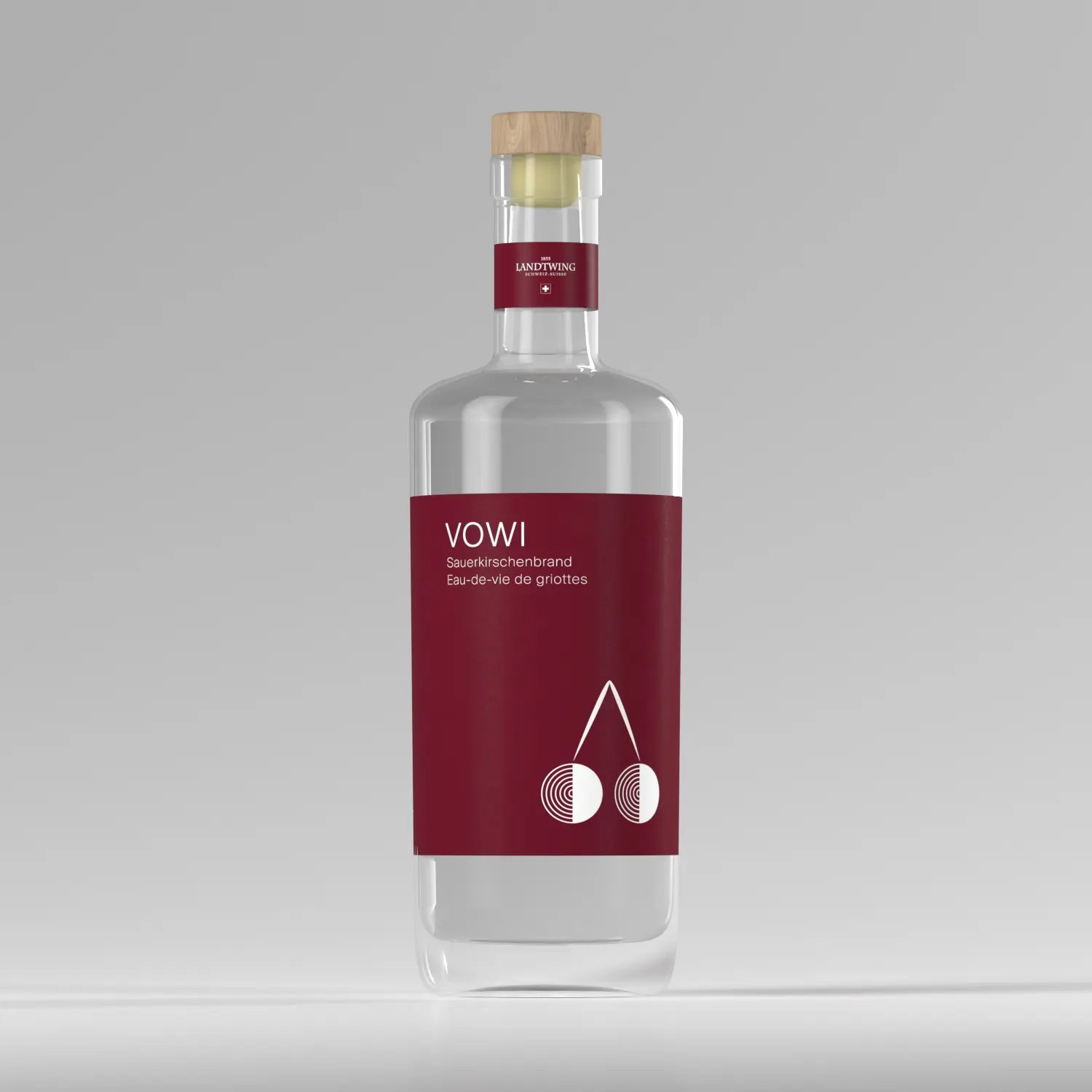 Landtwing Vowi spirit bottle – 3D visualisation