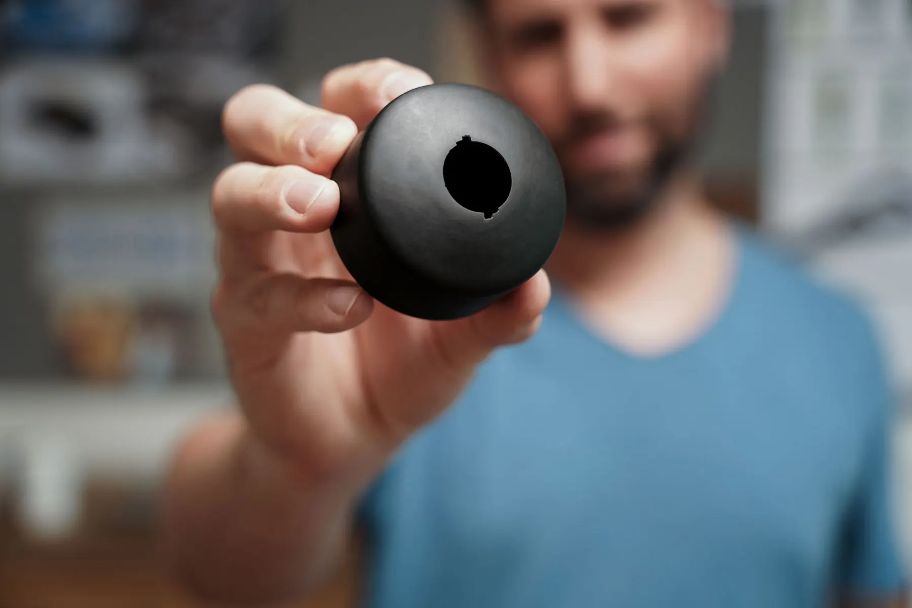SLA-Prototyp des thingdust Sensorgehäuses, Ansicht des Deckels